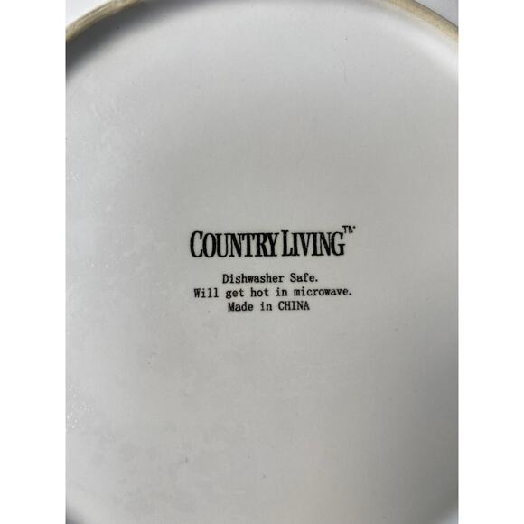 Salad Plates Country Living Cooper White, Set of 3 - Picture 3 of 4